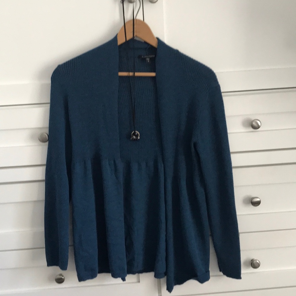 100% Italian wool Jewel toned Flowy Cardigan